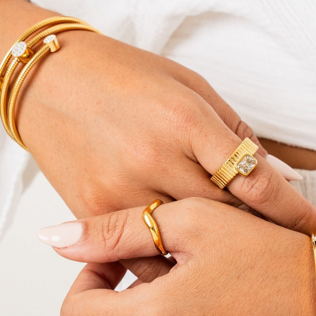 Ring Capri Crystal 18K Gold Plated