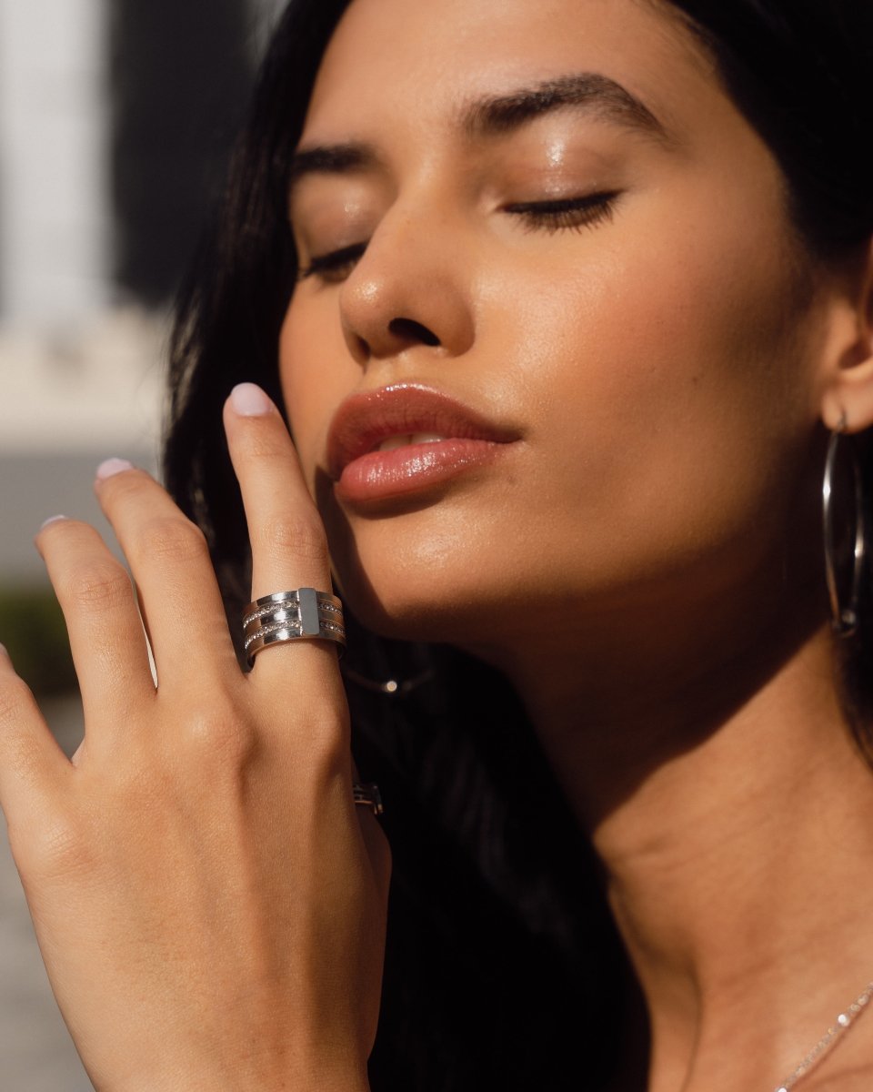 Ring Caviar Stack - Silver