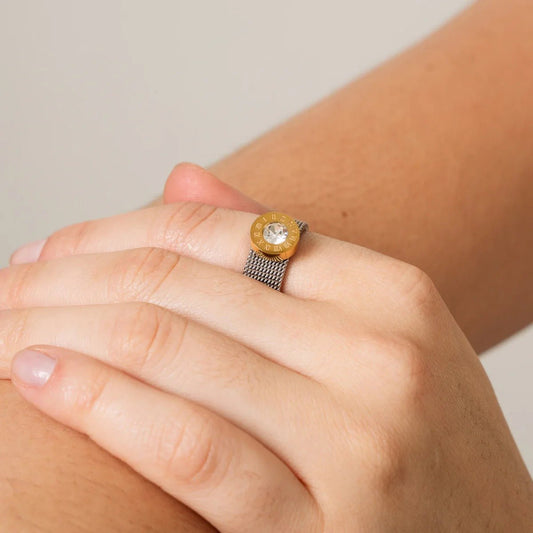 Romana Mesh Ring - Silver