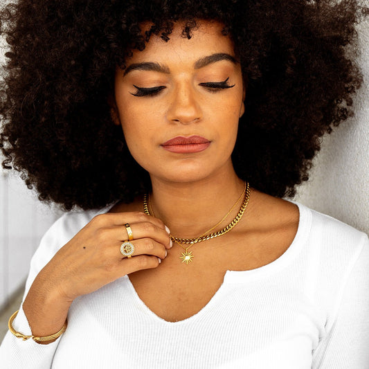 Necklace Solstice Pendant 18K Gold Plated