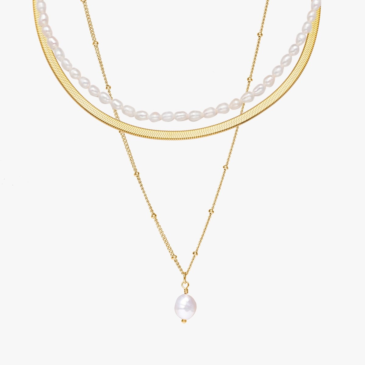Noronha Triple Necklace Mix 18K Gold Plated