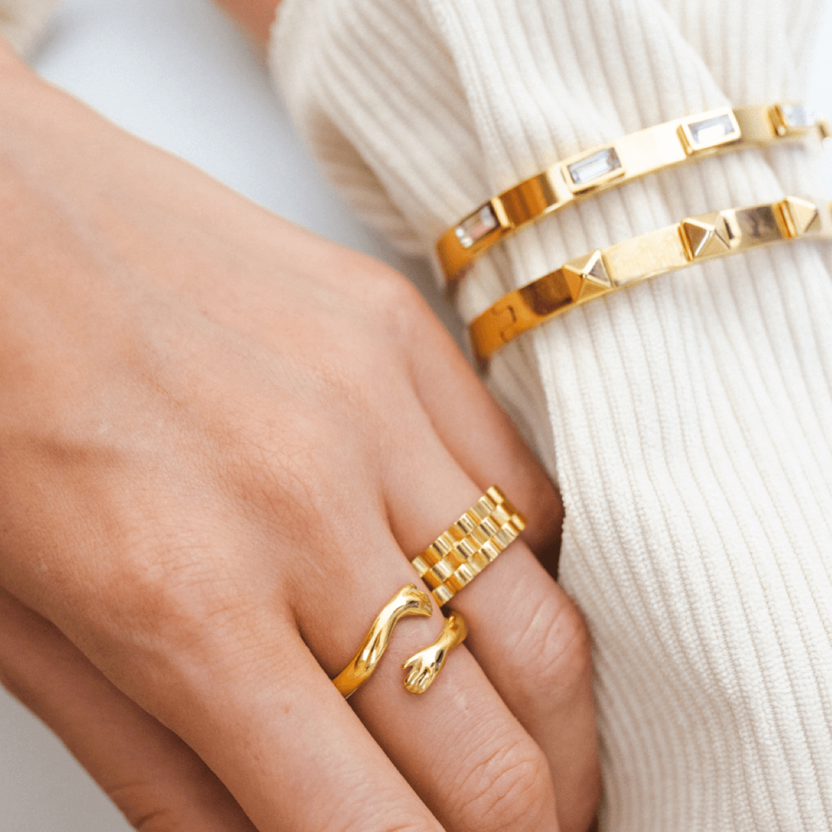 Embrace Ring 18K Gold Plated