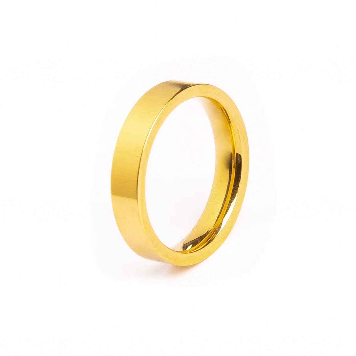 Square Anatomical Alliance Ring 18K Gold Plated