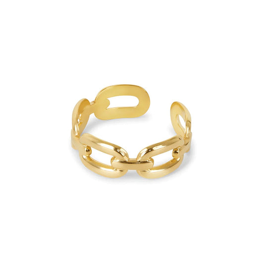Ring Adjustable Link 18K Gold Plated
