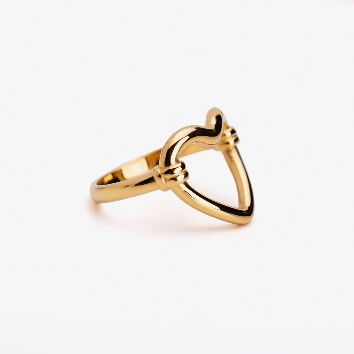 Hollow Heart Ring 18K Gold Plated
