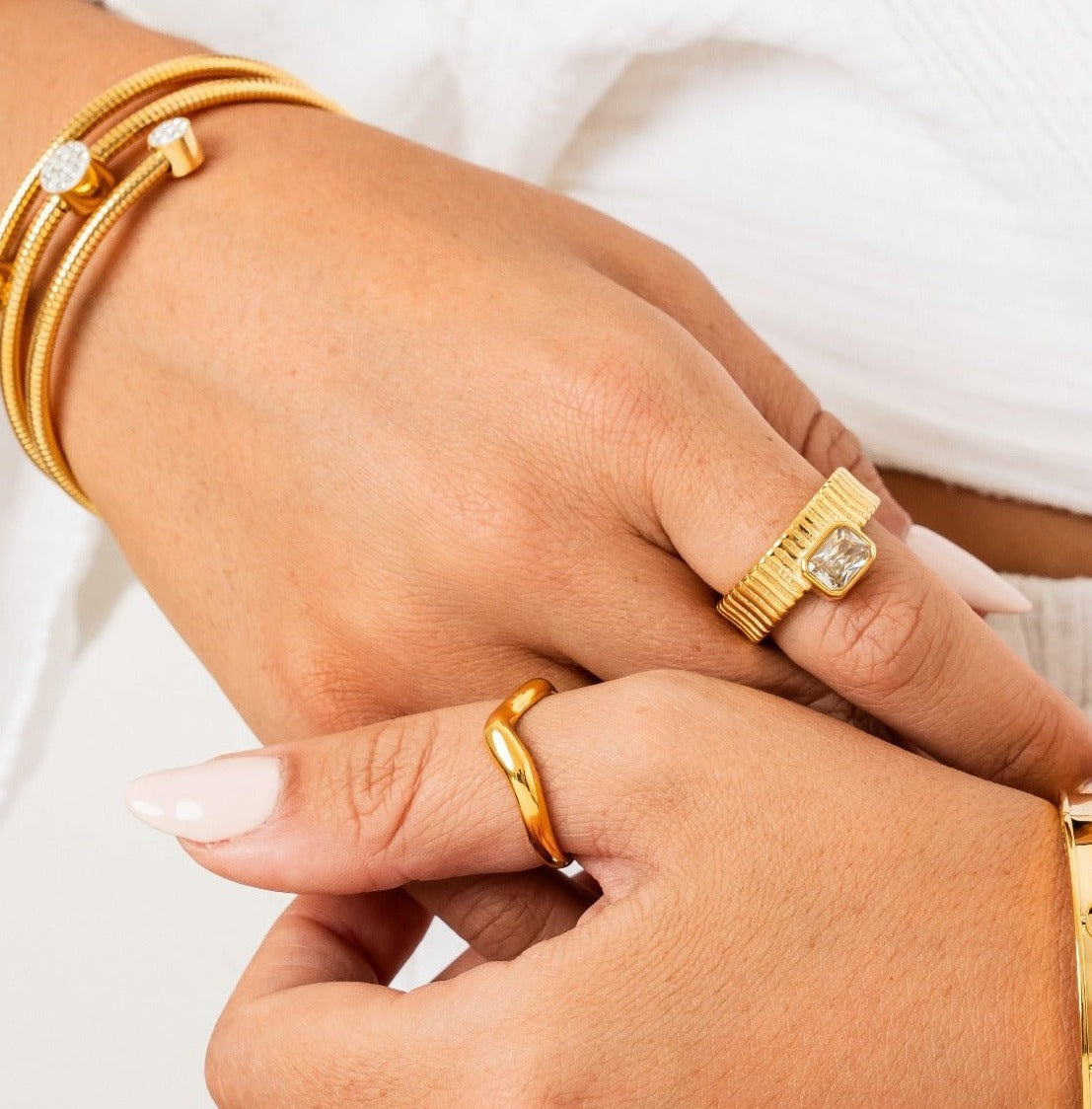Aspen 18K Gold Plated Ring