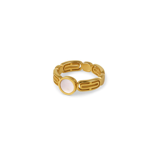 Ring Athena Mother of Pearl Stone 18K Gold Plated