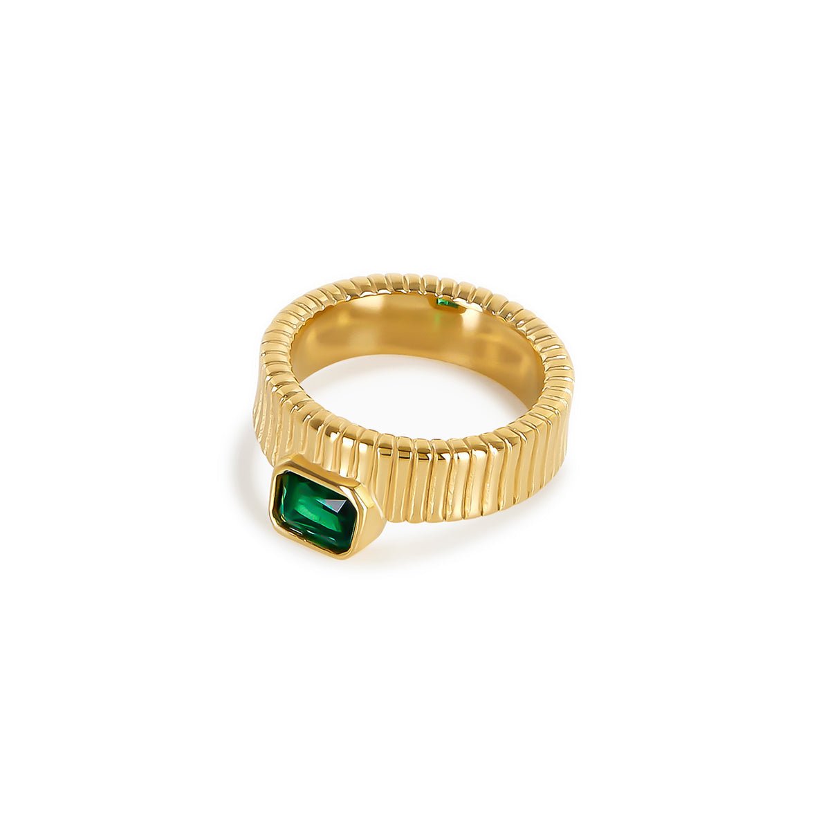 Ring Capri Emerald 18K Gold Plated