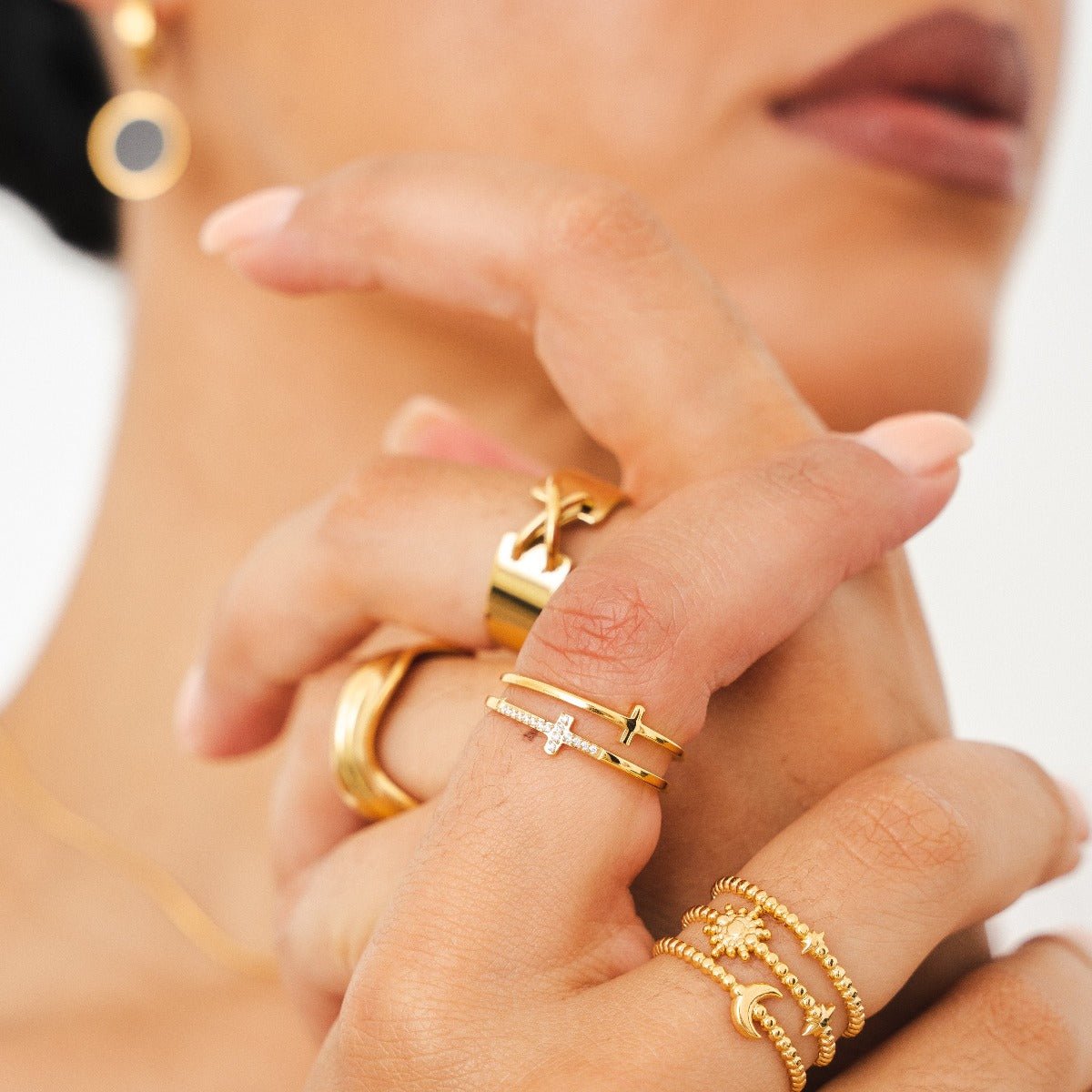 Cross Set 18K Gold Plated
