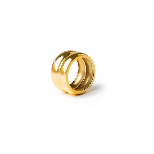 Ring Double Chunky 18K Gold Plated