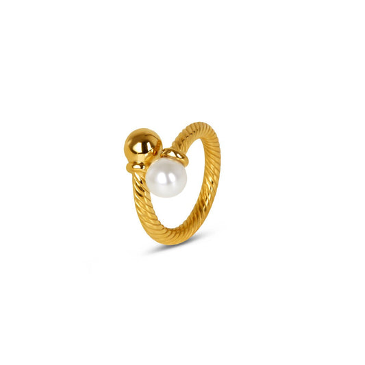 Ring Elegance Pearl 18K Gold Plated