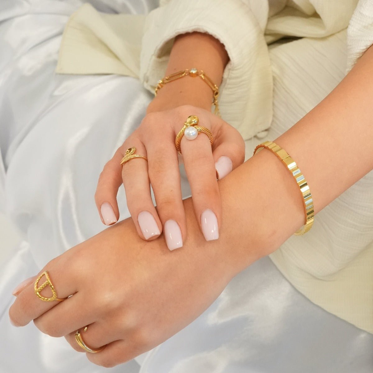 Ring Elegance Pearl 18K Gold Plated