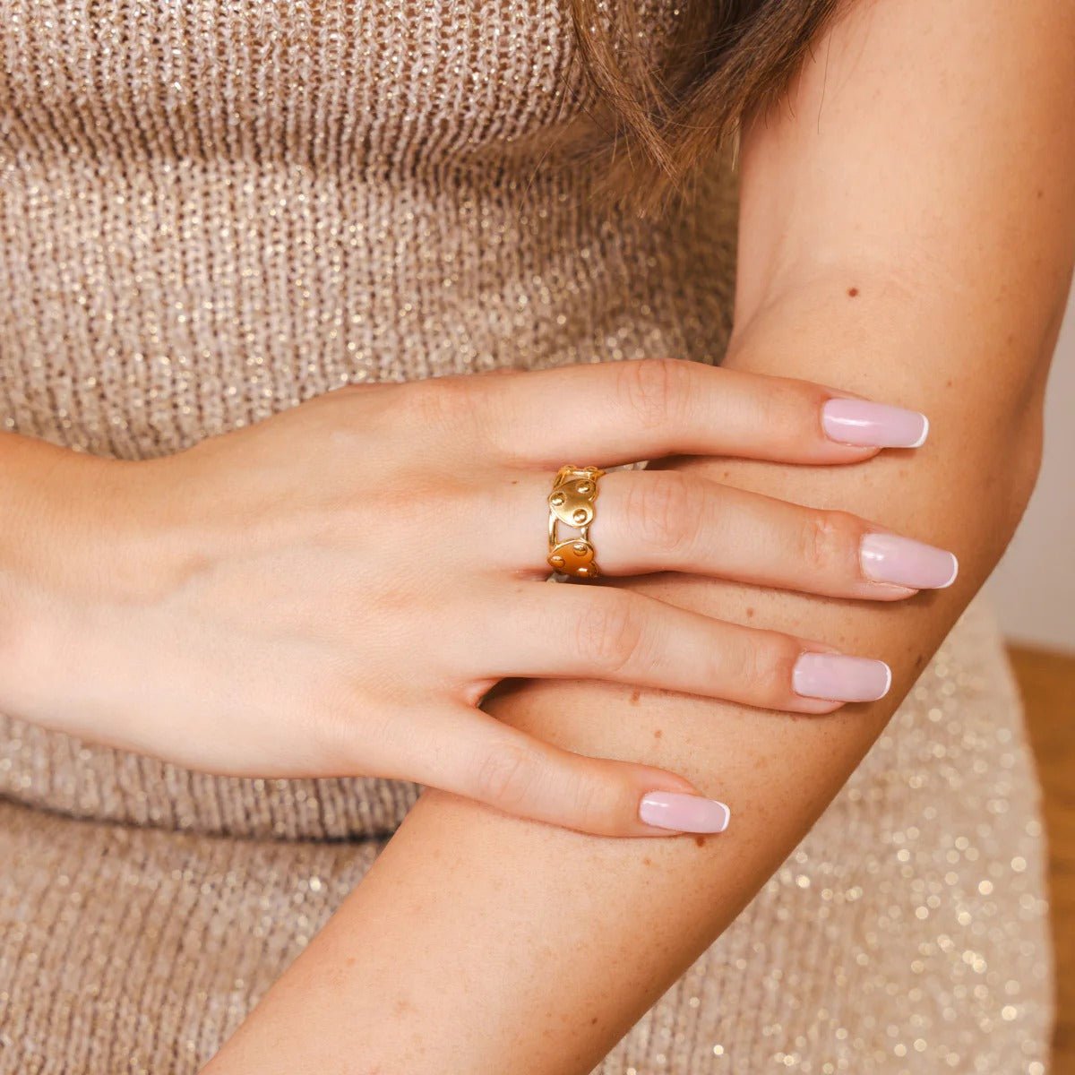 Ring Eterno Heart Adjustable 18K Gold Plated