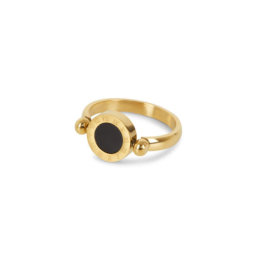 Ring Spinning Roman Numeral 18K Gold Plated
