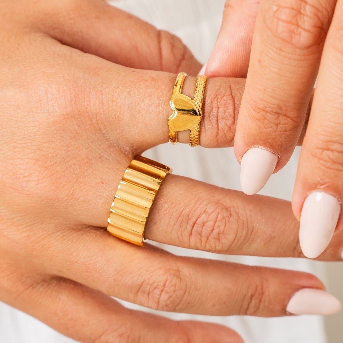 Ring Groove 18K Gold Plated