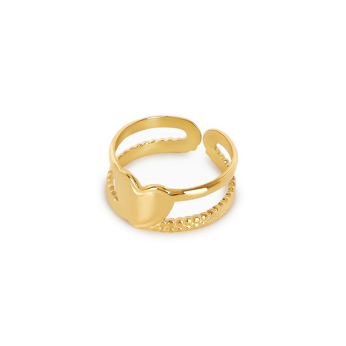 Ring Love Adjustable 18K Gold Plated