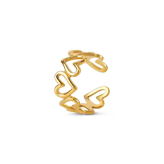 Ring Love Hollow Adjustable 18K Gold Plated