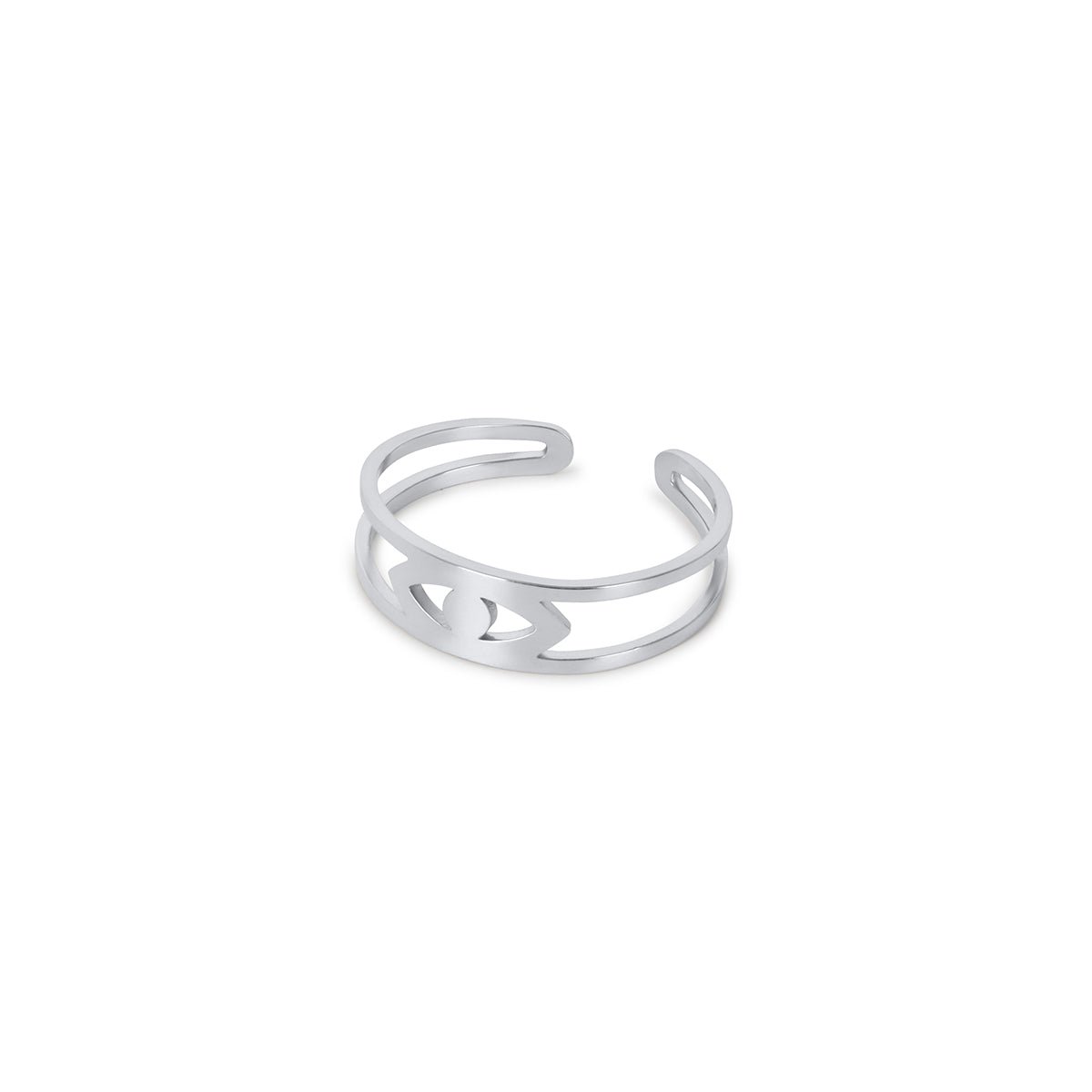 Ring Evil Eye Adjustable - Silver