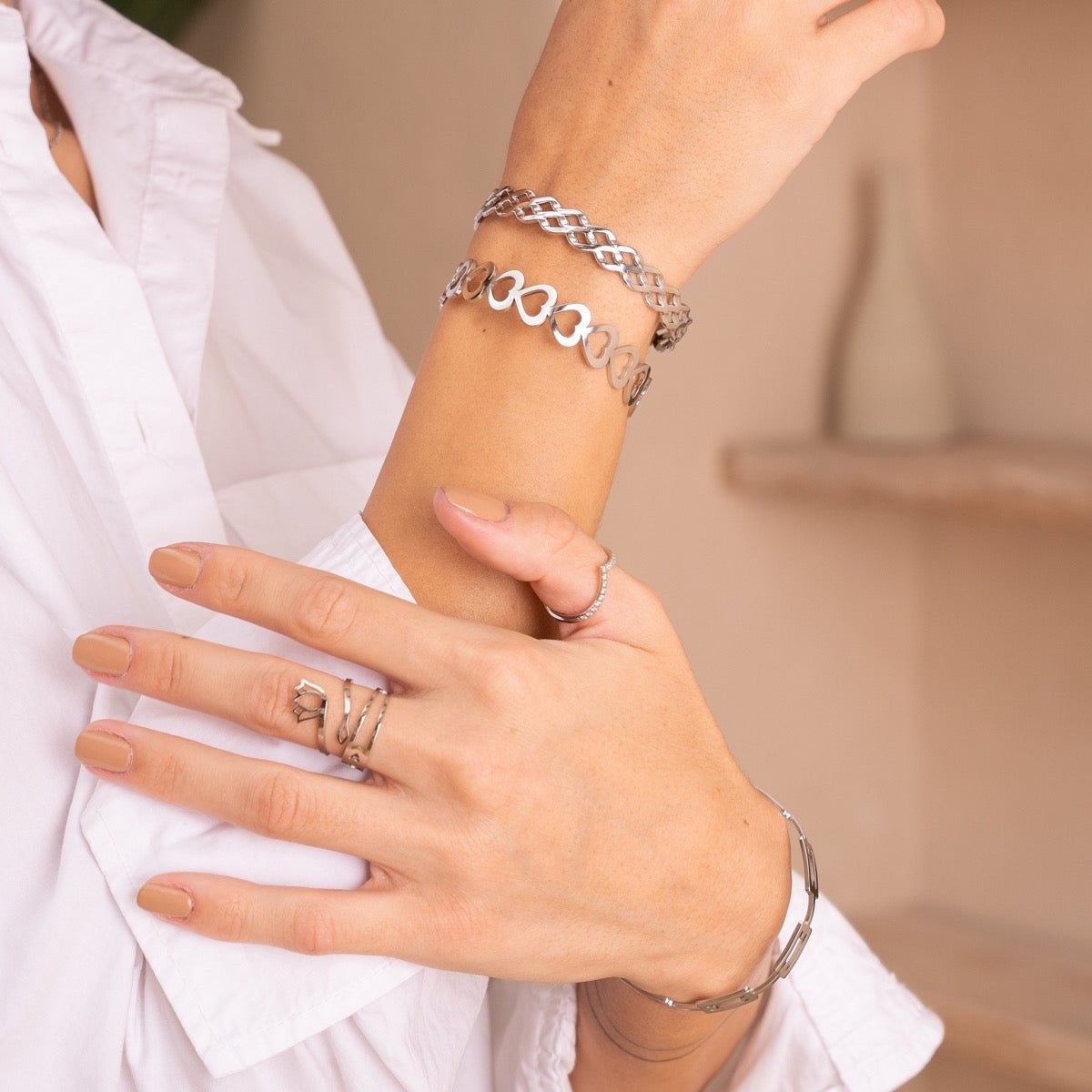 Ring Evil Eye Adjustable - Silver