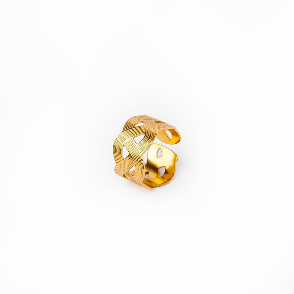 Ring Wavy Adjustable 18K Gold Plated