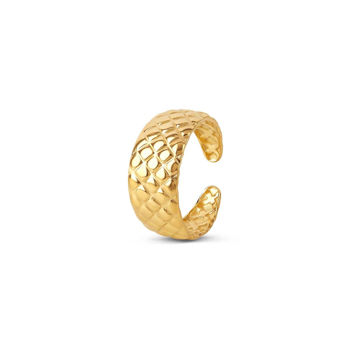 Luxurious Woven Ring Adjustable 18K Gold Plated