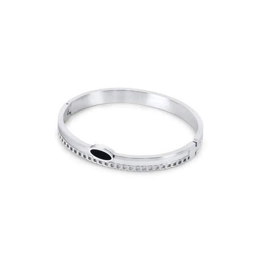 Layered Onyx Bracelet - Silver