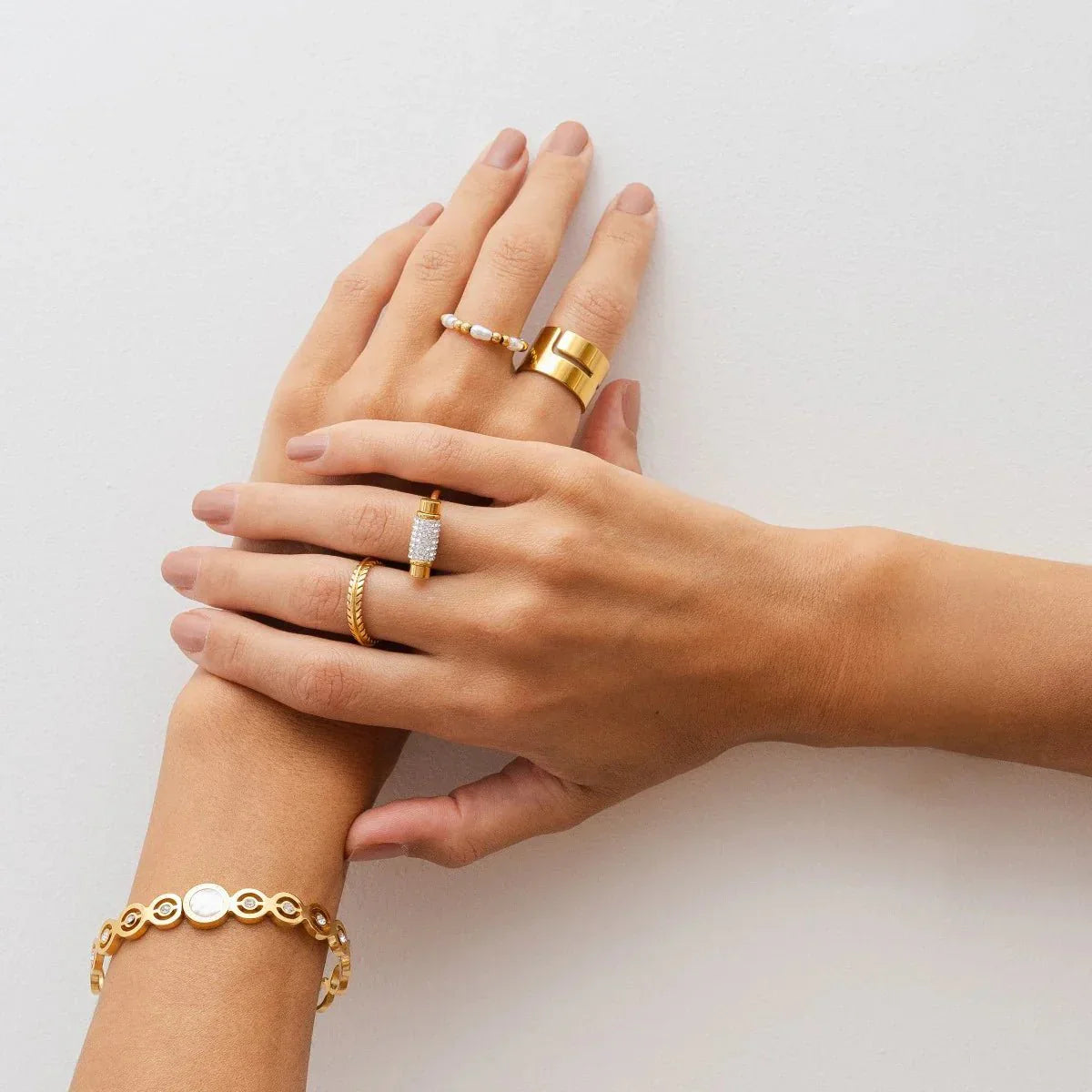 Olivia Zirconia Stone 18K Gold Plated Bracelet
