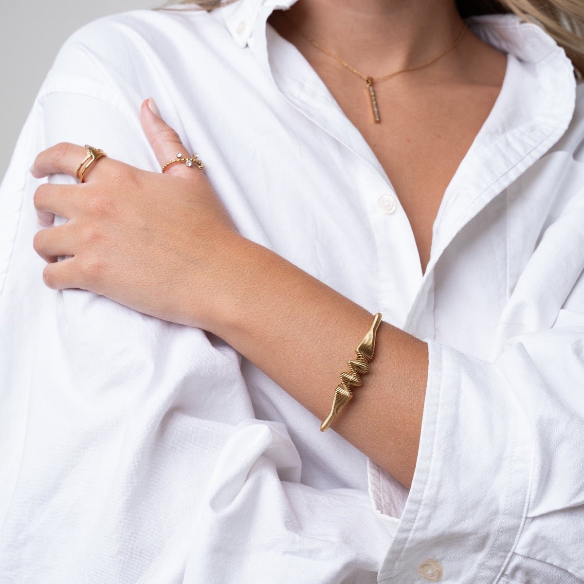 Wave Bracelet 18K Gold Plated