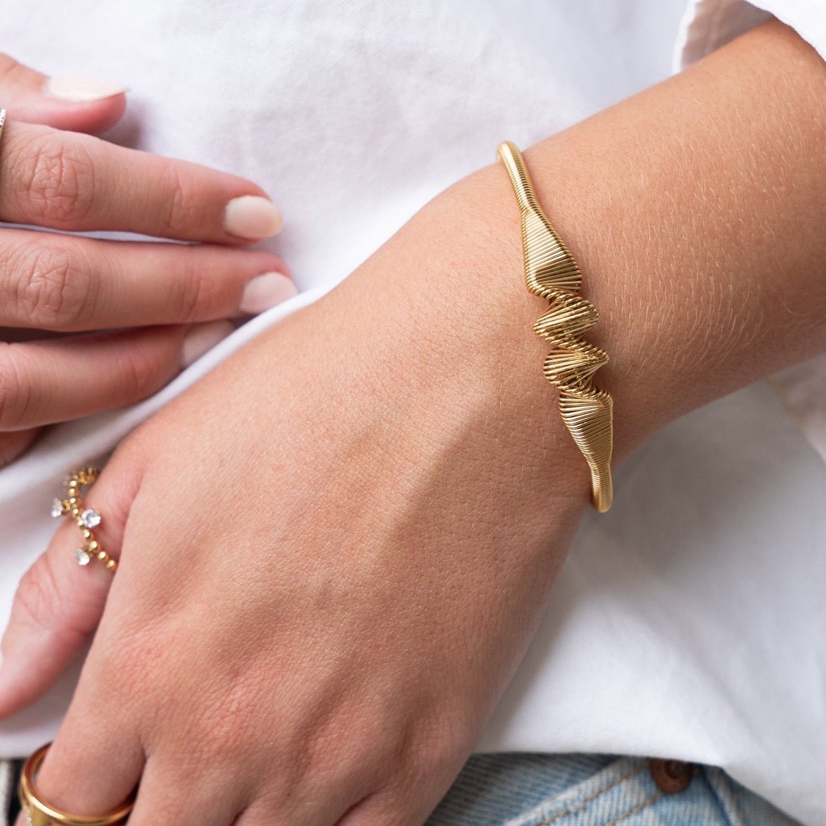 Wave Bracelet 18K Gold Plated
