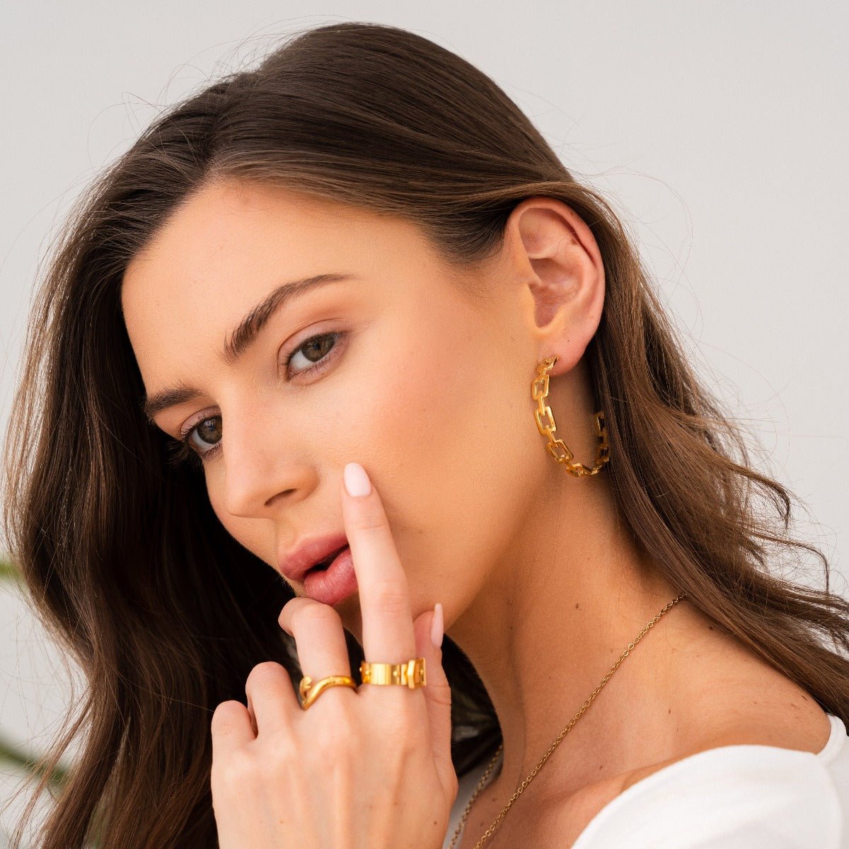 Alexandra Hoop Earring 18K Gold Plated