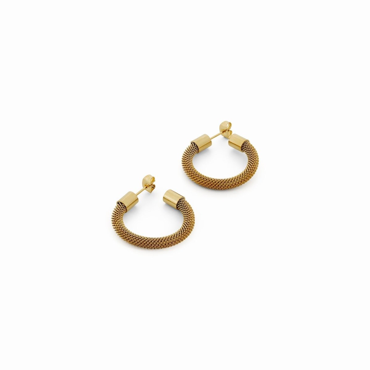 Isabella Mesh Hoop Earring 18K Gold Plated