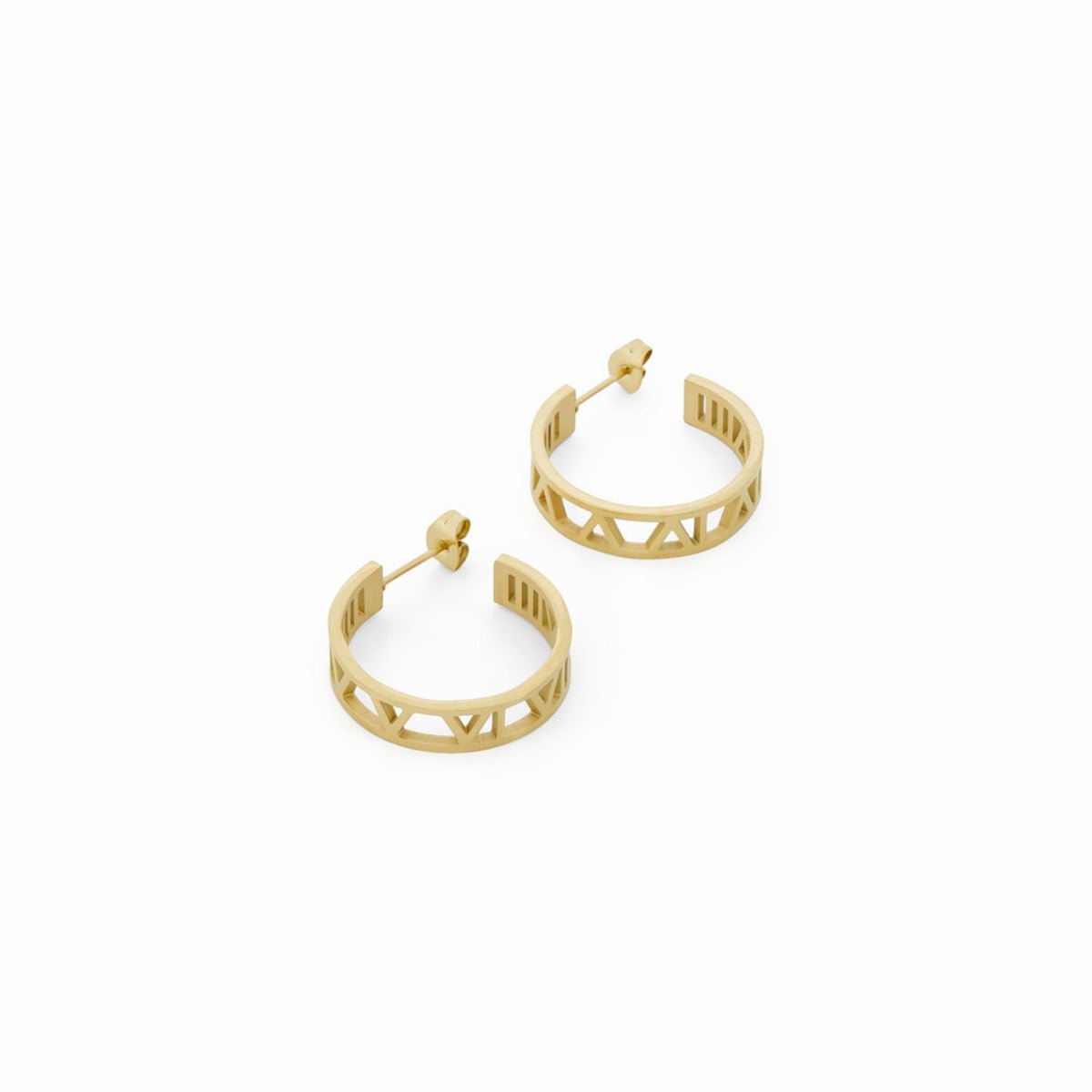 Numeral Hoop Earring 18K Gold Plated