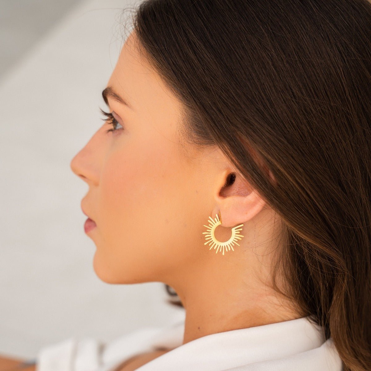 Spike Hoop Earring 18K Gold Plated