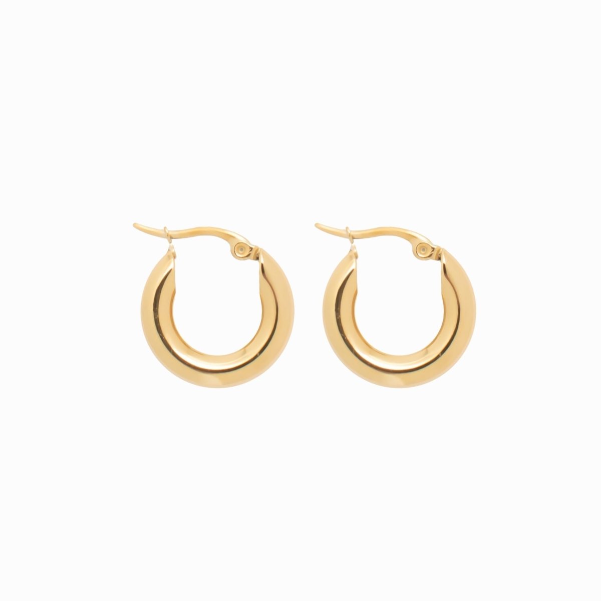 Lele G Tube Hoop Earring 18K Gold Plated