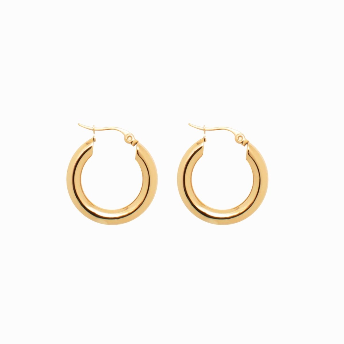 Lele M Tube Hoop Earring 18K Gold Plated