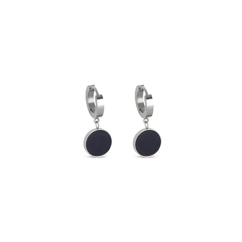 Earring Noir Pendant - Silver
