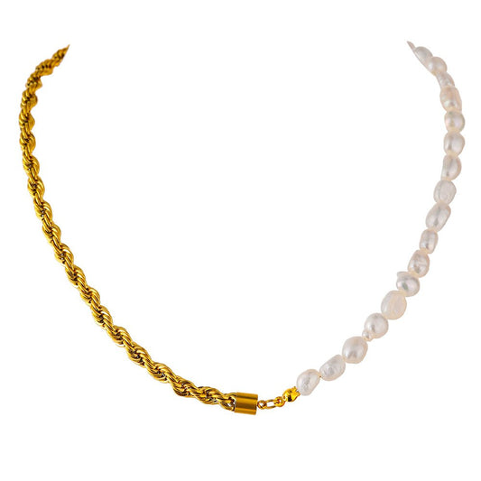 Necklace Baiano with Pearls 18K Gold Plated