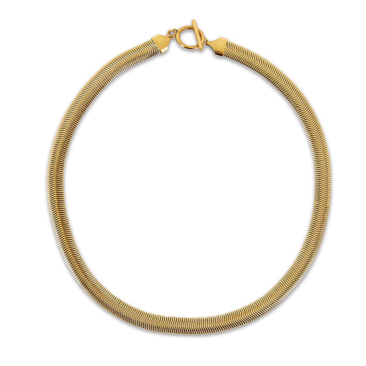 Choker Necklace Gaia Mesh 18K Gold Plated