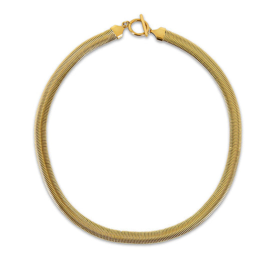 Choker Necklace Gaia Mesh 18K Gold Plated