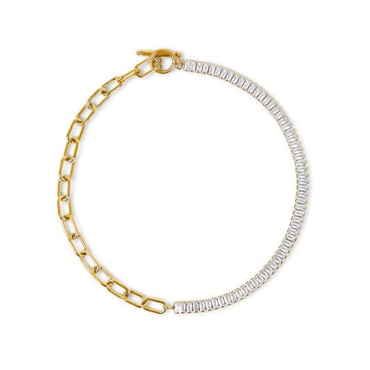 Necklace Riviera Baguette Choker 18K Gold Plated