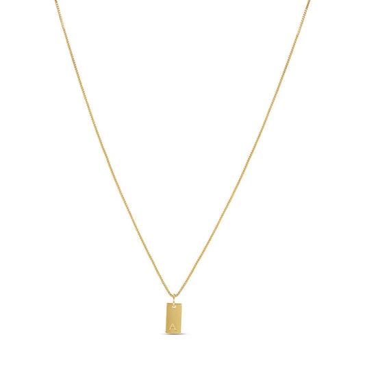 Necklace Letter Initial Minimal 18K Gold Plated