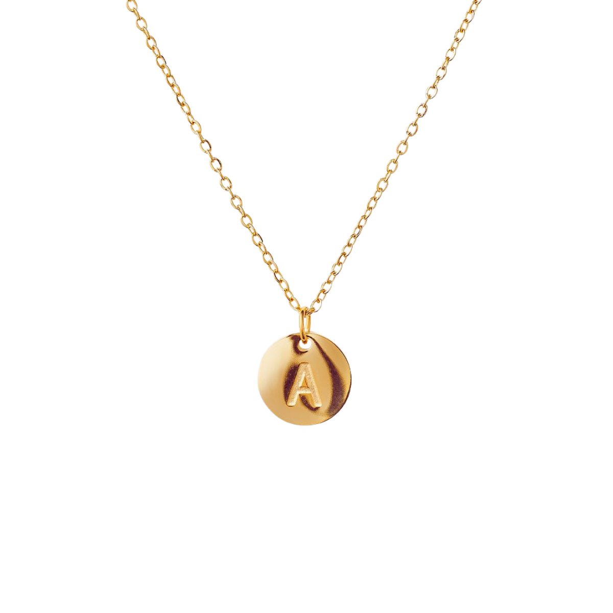 Necklace Letter Initial Minimalist 18K Gold Plated