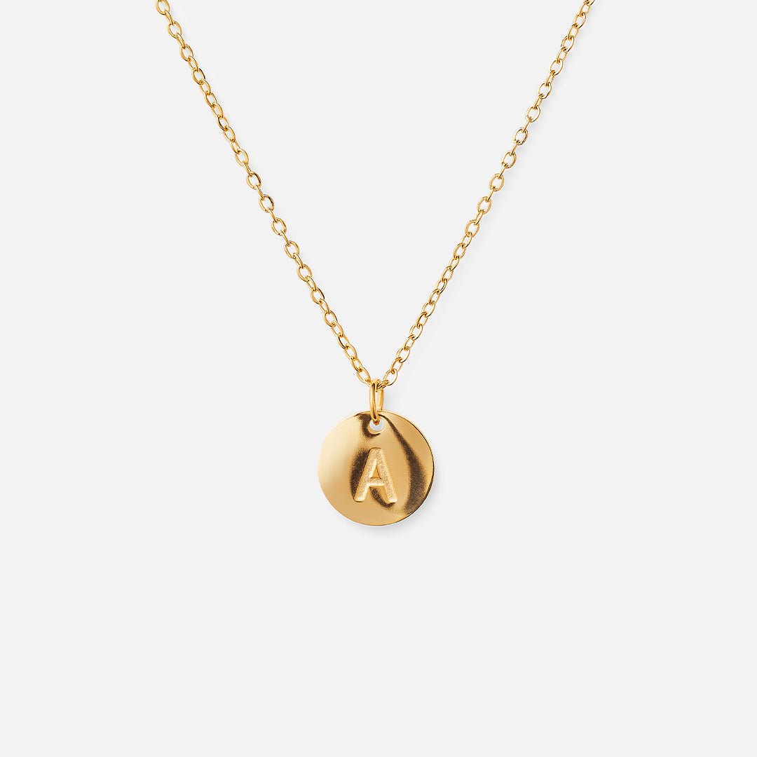 Necklace Letter Initial Minimalist 18K Gold Plated