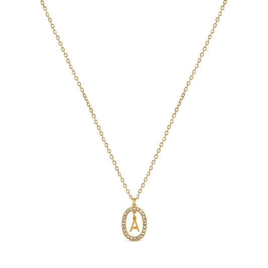 Necklace Letter Initial Prism 18K Gold Plated
