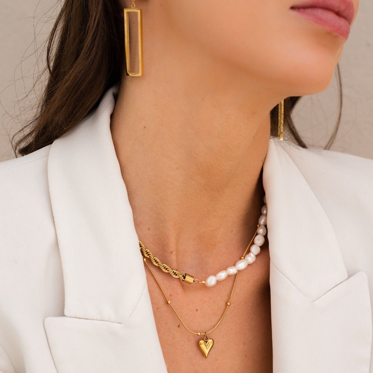 Life Love Heart Necklace 18K Gold Plated