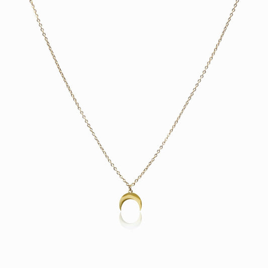 Moon Pendant Necklace 18K Gold Plated