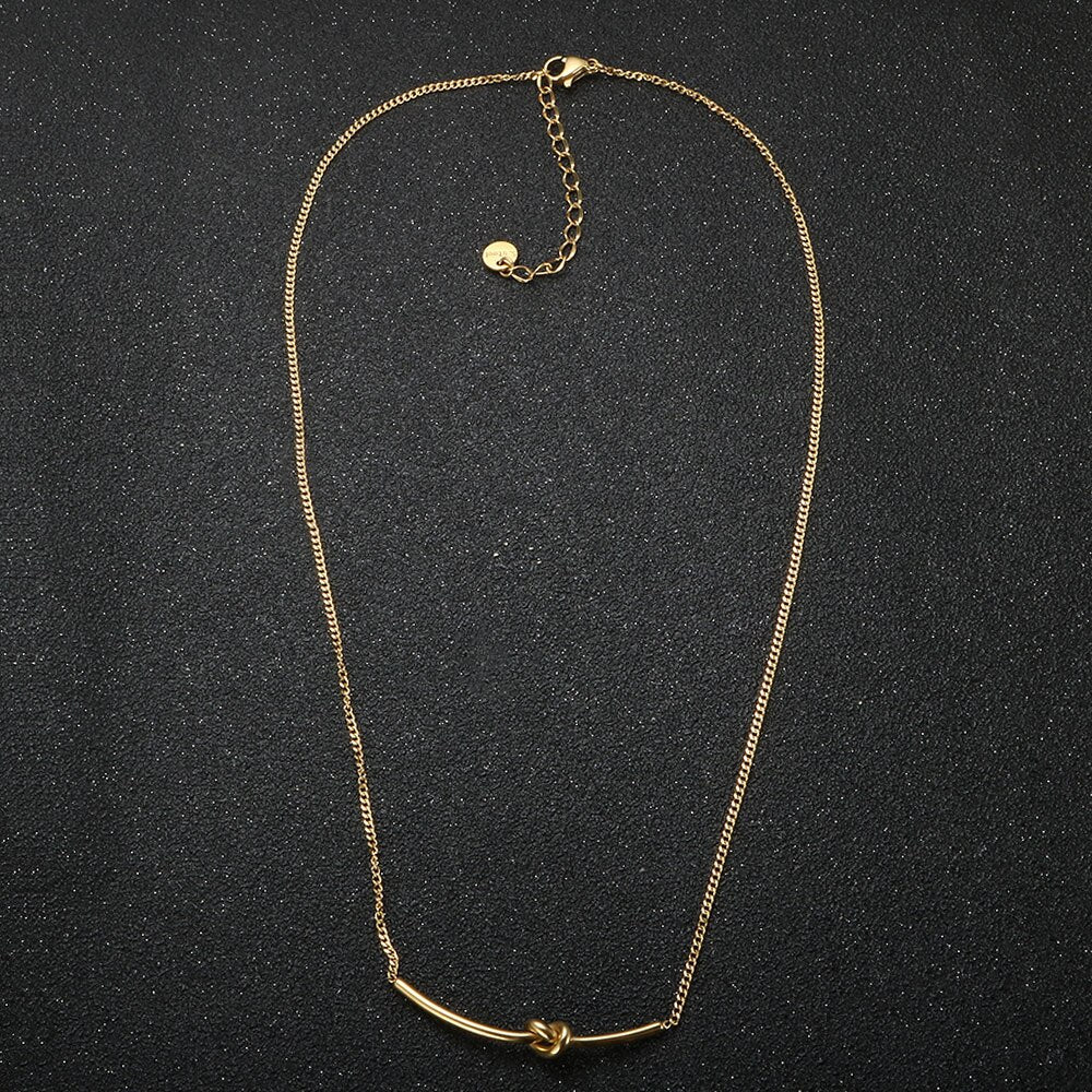 Necklace Knot 18K Gold Plated