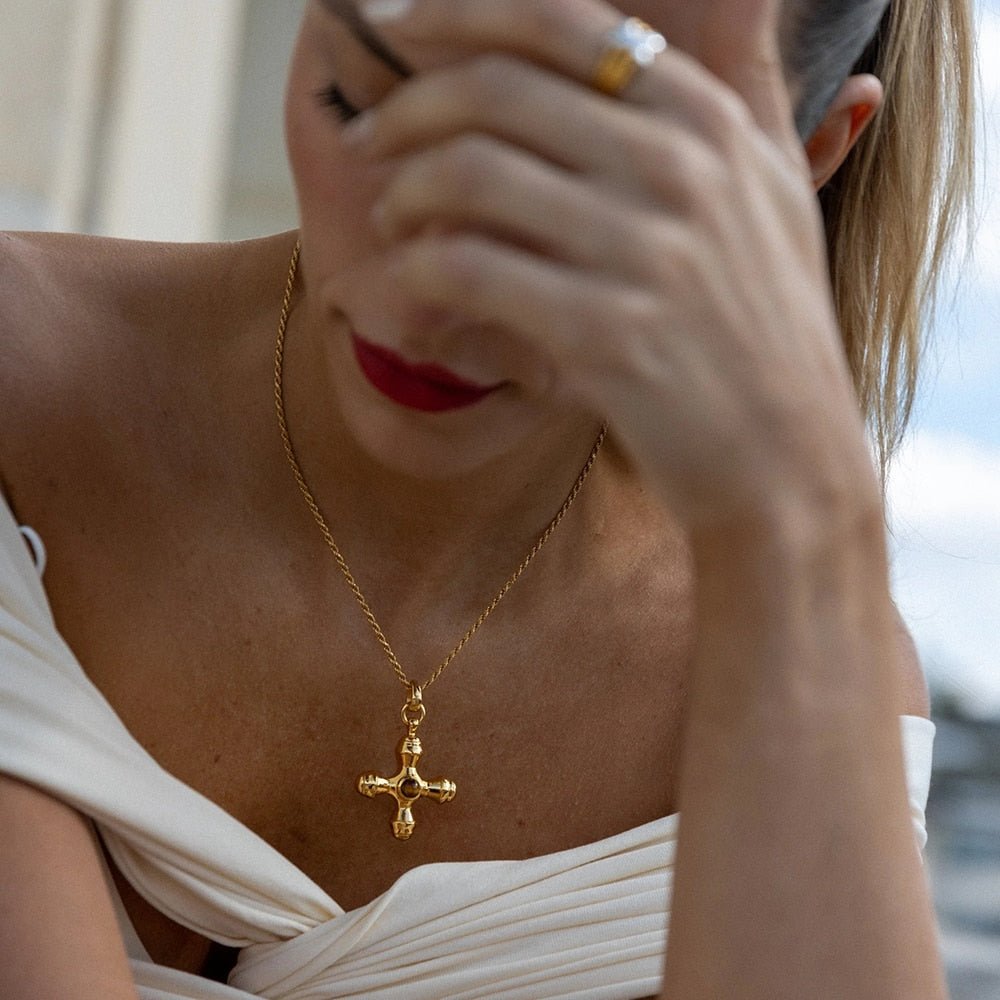 Tiger Eye Necklace 18K Gold Plated