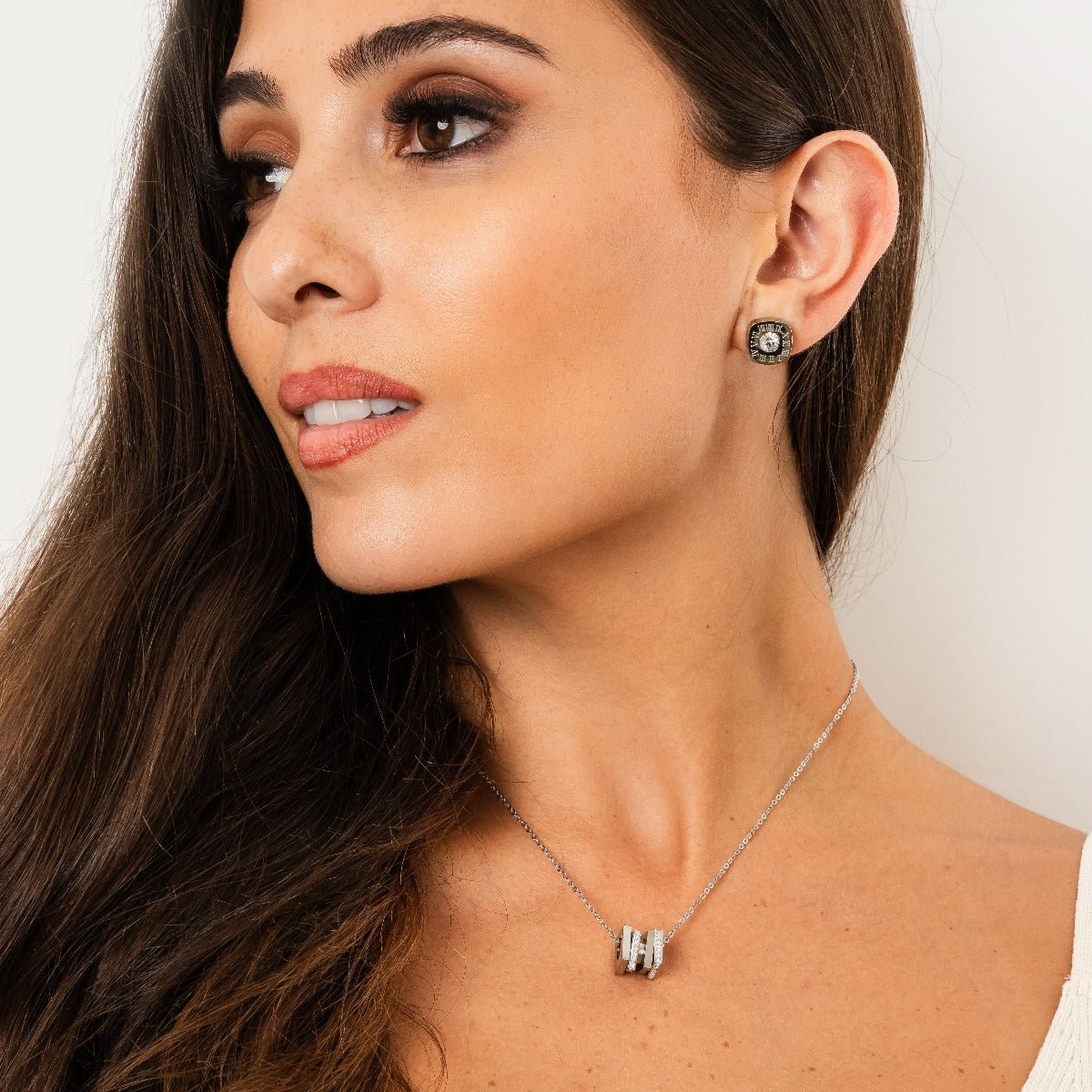 Ruby Necklace - Silver