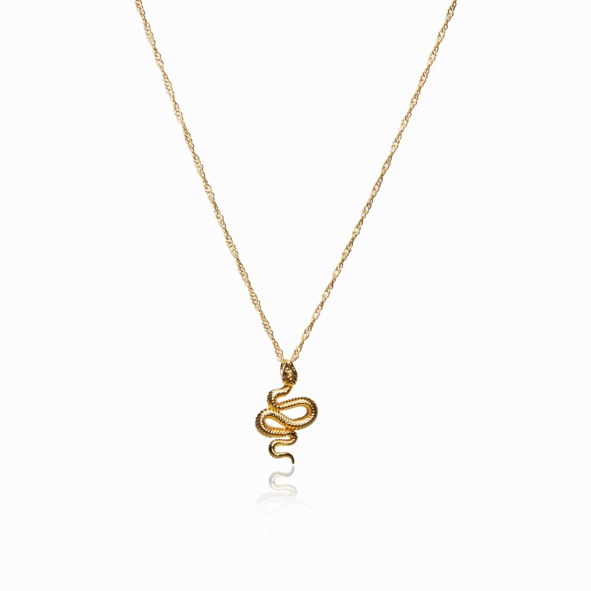 Necklace Serpent Pendant 18K Gold Plated
